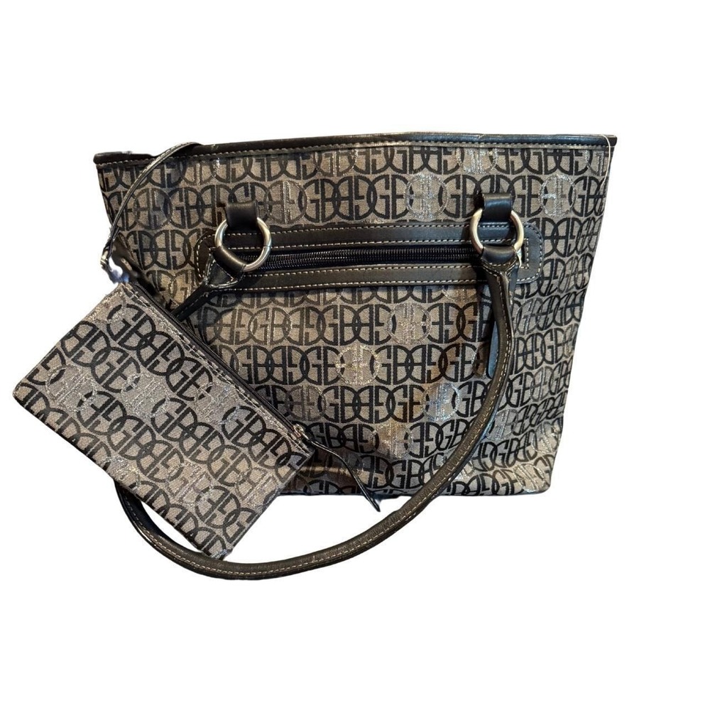 Giani Bernini Monogram Tote w/ Matching Wristlet